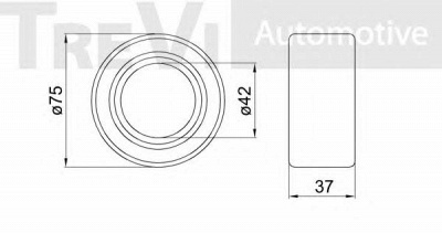 TREVI AUTOMOTIVE wb2155 -  Комплект подшипника ступицы колеса